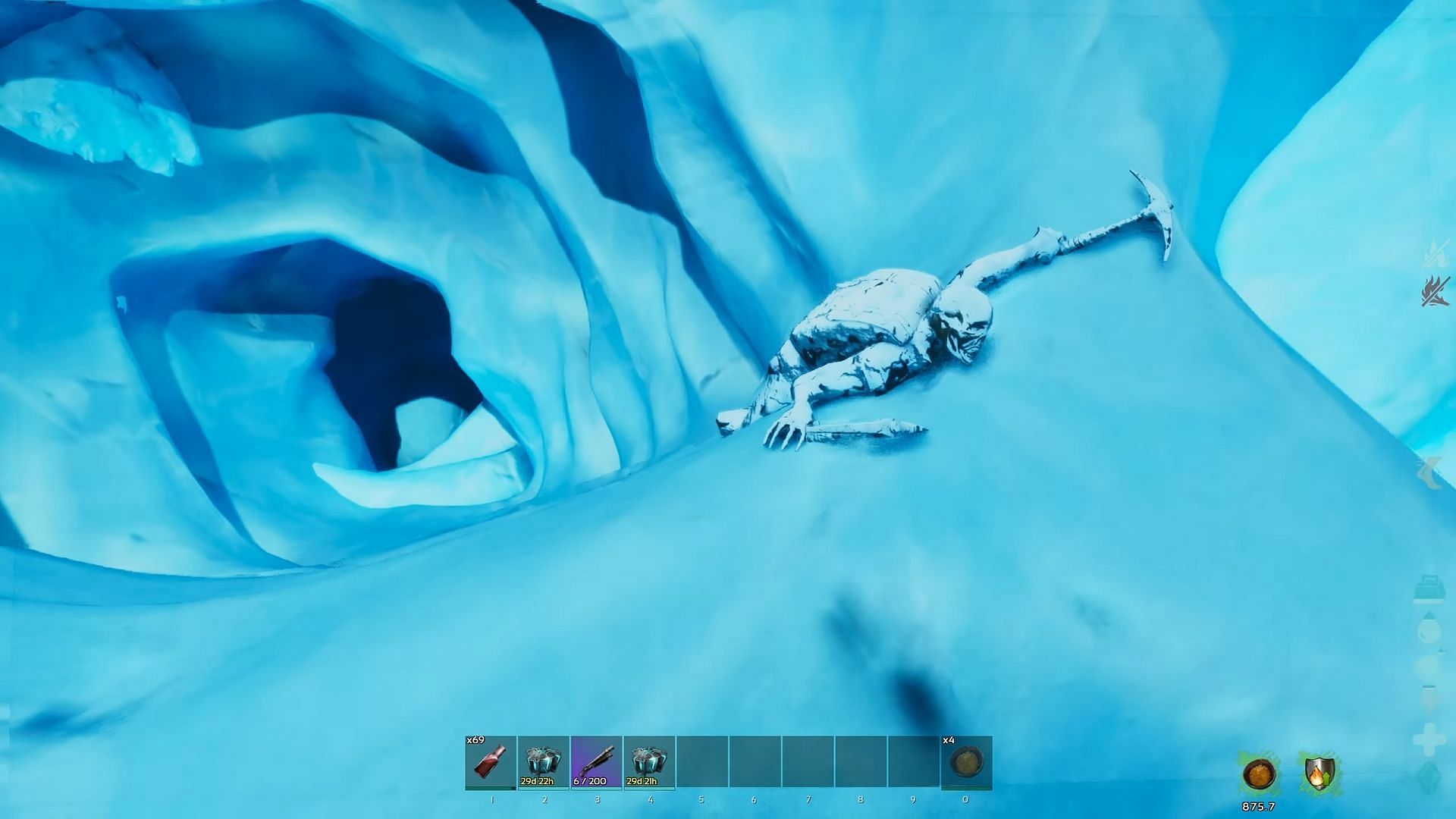 Looks like someone wasn't prepared for ARK Ragnarok Ascended (Image via Studio Wildcard || YouTube/Jonna-X)